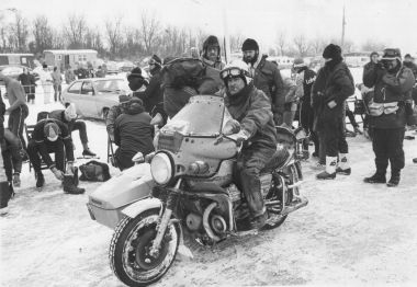 Ed Pols on his rig at a skating event