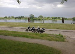 Tangermünde, de oever van de Elbe