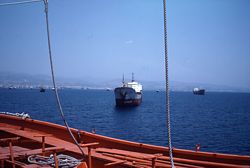 old ships at anchor near Piraeus